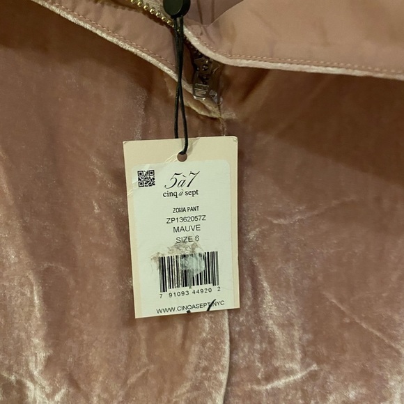Cinq a sept. Zoma velvet pants - Picture 7 of 8